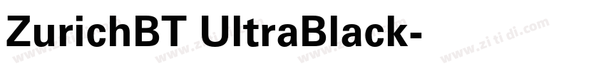 ZurichBT UltraBlack字体转换